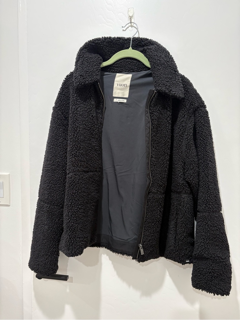Vuori Black Sherpa Zip Jacket